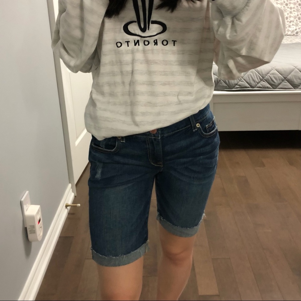 Blue Bermuda Jean Shorts